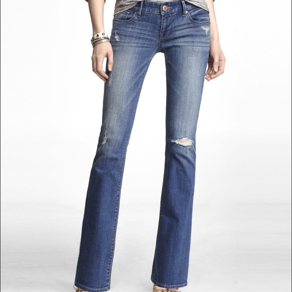 Express Stella Distressed Flare 4 - Picture 1 of 3