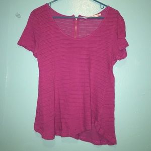 Semi sheer magenta shirt