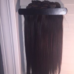Black/Dark Dark Brown Hair Extensions