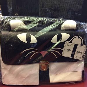 NWT insulated cat wine purse