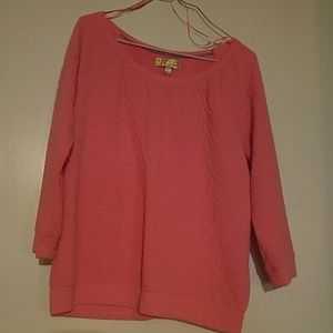 Quarter sleeve top. Pinky/Peach