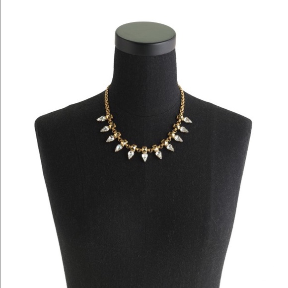 Pyramid-studded Crystal Necklace