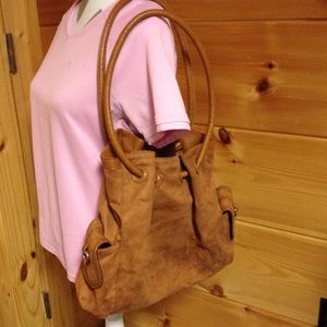 Coldwater Creek suede shoulder bag purse boho work school