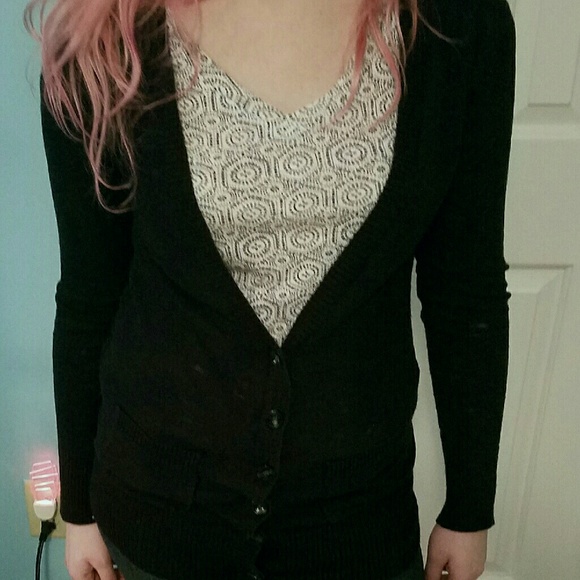 Black cardigan