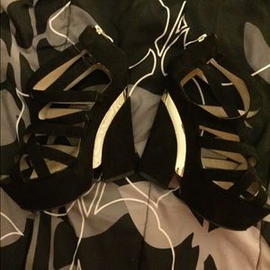 Black and Gold high heels