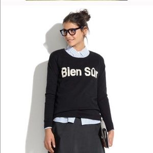 Madewell black "Bien Sur" sweater