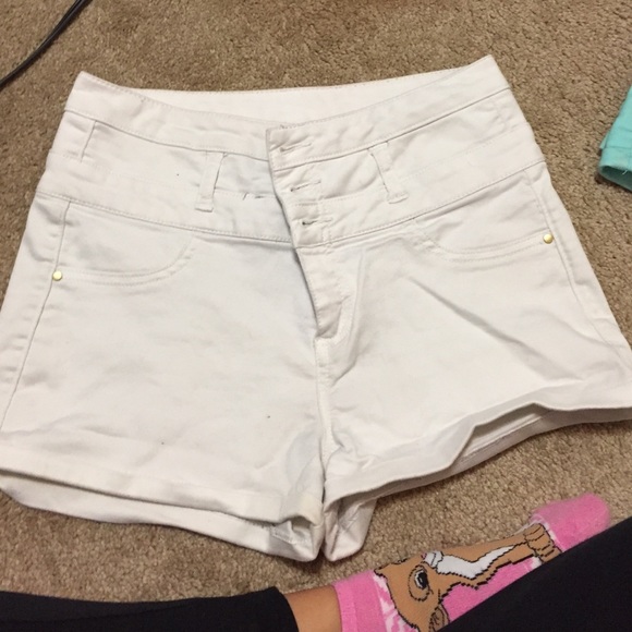 white high waisted shorts size 8
