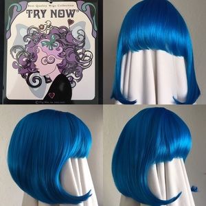 Wig- Short Blue Bob Wig- Short Blue Bob