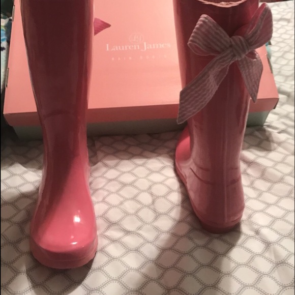 Lauren James pink rain boots box included