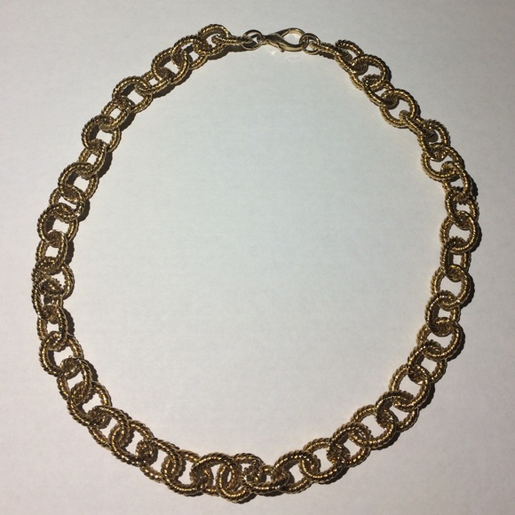 Chunky gold vintage choker necklace - Picture 1 of 4