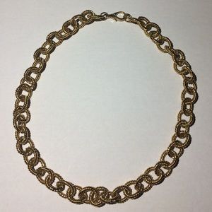Chunky gold vintage choker necklace