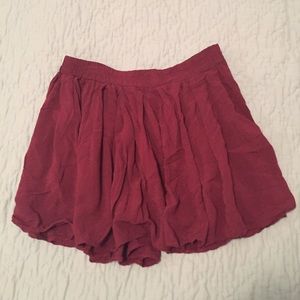 Brandy Melville Maroon Skater Skirt