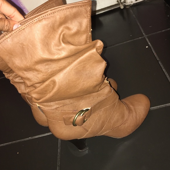 Cathy Jean Brown Heel Boots
