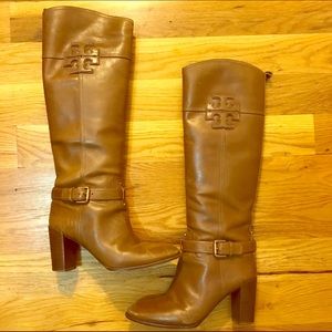 Tory Burch Blaire Leather Knee-High Boots