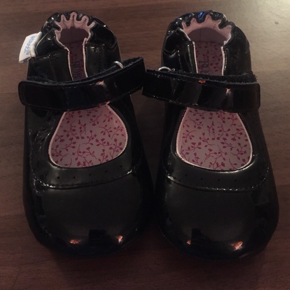 Robeez, black patent leather mary janes.