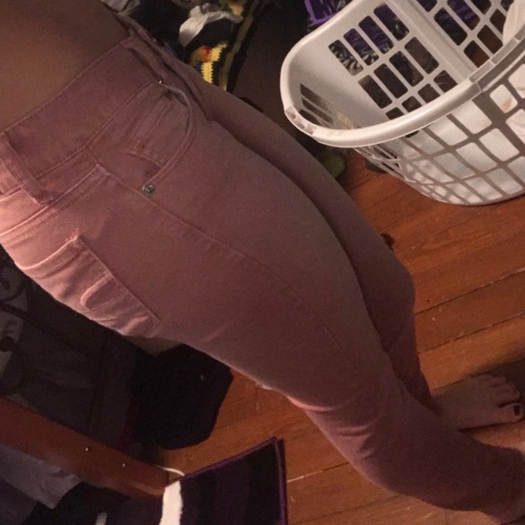 American eagle stretch pink jeans