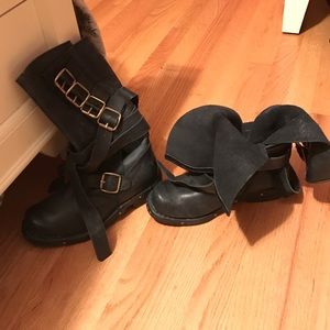 Jeffrey Campbell buckle boots