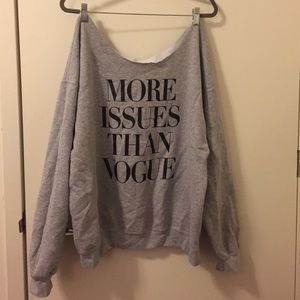 MORE ISSUES THAN VOGUE sweatshirt from etsy