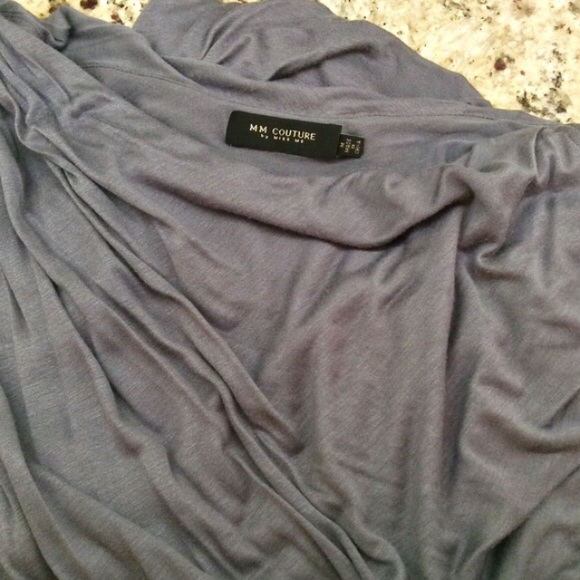 💥WKND SALE💥 MM Couture Gray One-Shoulder Dress - Picture 2 of 4