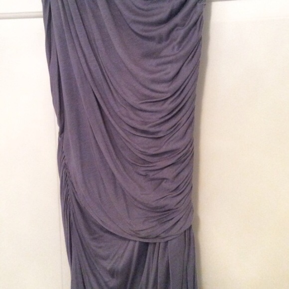 💥WKND SALE💥 MM Couture Gray One-Shoulder Dress - Picture 3 of 4