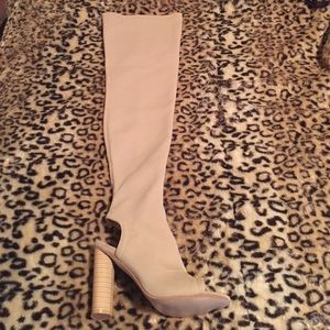 Over the knee nude boot