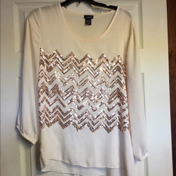 Cream/sequin top