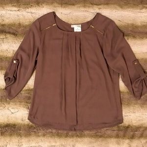 Button sleeve short tunic