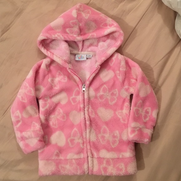 Girls 24M Pink Heart/Bow Sweater
