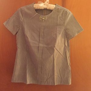 J.Crew Crystal Bow Stripe Top – Size 00