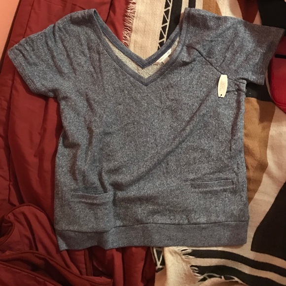 VICTORIA'S SECRET Blue Knit Sweatshirt