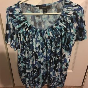 Multi shades of blue top