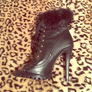 faux fur bootie