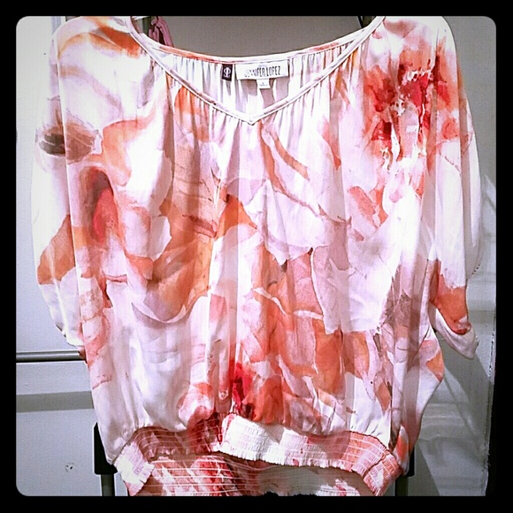 Jennifer Lopez Cold Shoulder Shirt - Picture 1 of 1