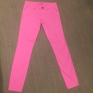 Pink express skinny jeans