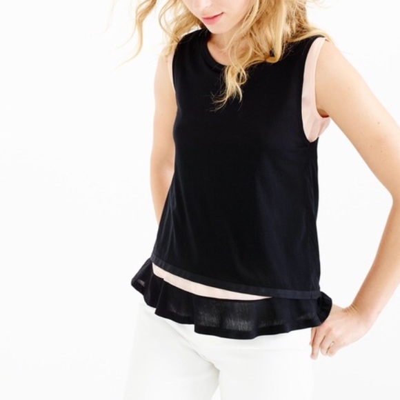 J.Crew Double Hem Ruffle Tank Top - Picture 3 of 4