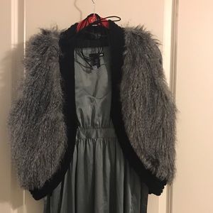 H&M Green Faux Satin Dress