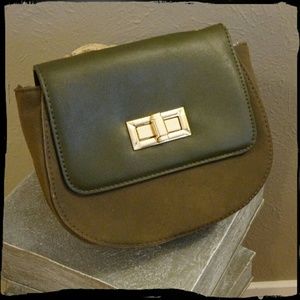 Two Tone Olive Green Purse