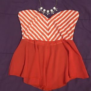 🎀Flirty Pink Strapless Top🎀