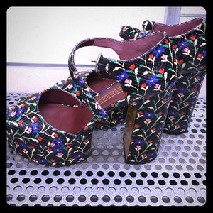 SOLD!! Marc Jacobs flower power open toe pumps!!