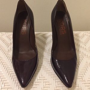 Kors brown patent heels