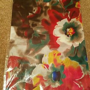 Chinese 100% silk scarf with flower printing