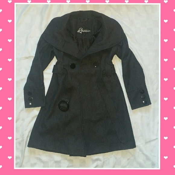💕Gray Guess peacoat💕