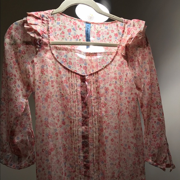 Shirt New Pink with flowers
