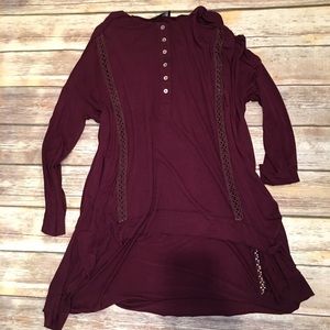 Burgundy top