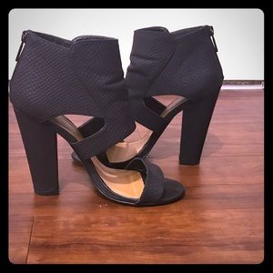 Black cutout heels