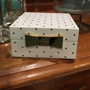 Kate spade polka dots and bow jewelry box