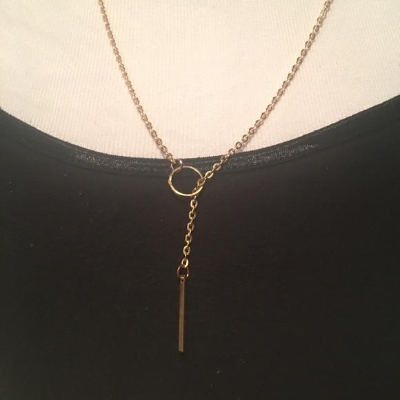 Circle and Bar Infinity Necklace - Picture 2 of 3