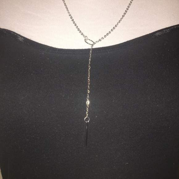 Circle and Bar Infinity Necklace - Picture 3 of 3