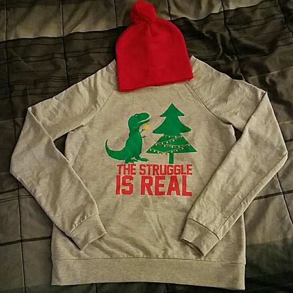 T-Rex Christmas Sweater (Juniors)