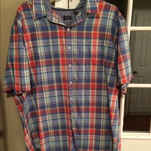 Plaid button down shirt